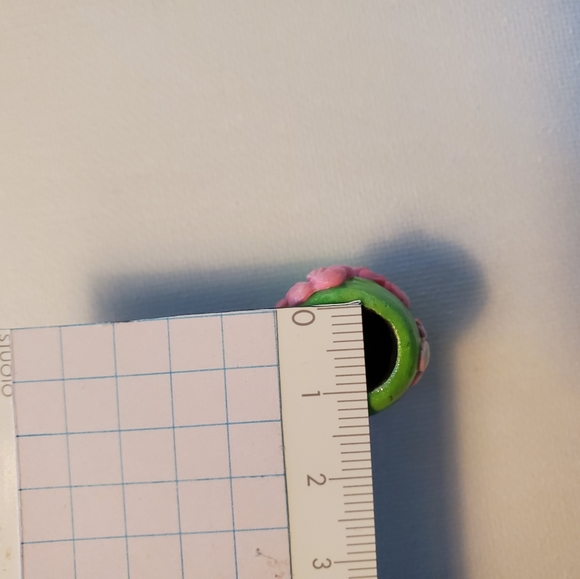 Dreadlock beads "Blooming Spring", set of 3, polym - Picture 5 of 5